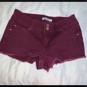 Maroon shorts